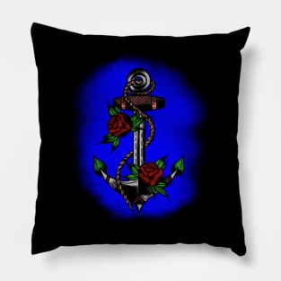 Anchor with Roses Pillow