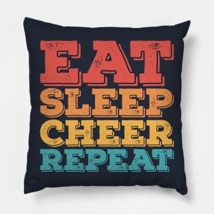 Eat Sleep Cheer Repeat for Boys Men Girls Women Kids Pillow