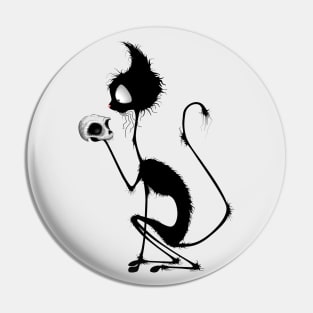 Cat Funny Shakespeare Parody Skinny Character "To Be or not to Be" Pin