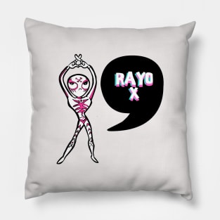 Lucha Libre Mexican Wrestler Skeleton Tee Pillow