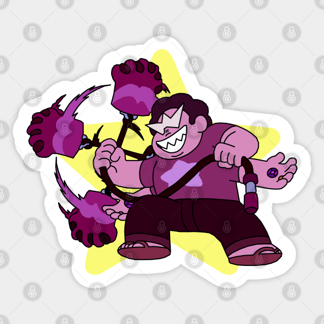 Steven Tag Sugilite Garnet Amethyst Fusion Steven Universe Sticker Teepublic