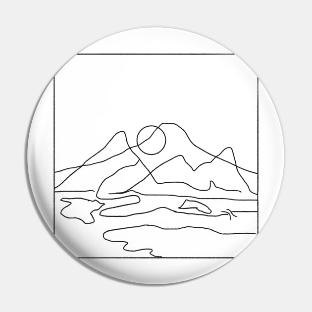 Mountain Lines Pin by sunshineandcompany