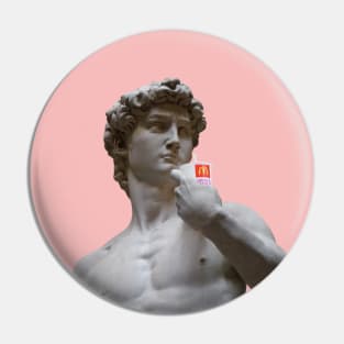 Minimalist Aesthetic - Statue of David in Pink Pin