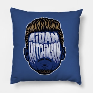 Aidan Hutchinson Detroit Player Silhouette Pillow