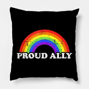 Proud Ally Rainbow Lgbt Pride Month For Men Women Pillow