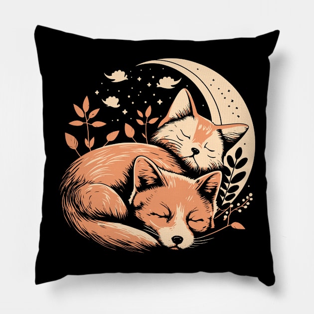 Cat and dog naptime is my happy hour Pillow by imshinji