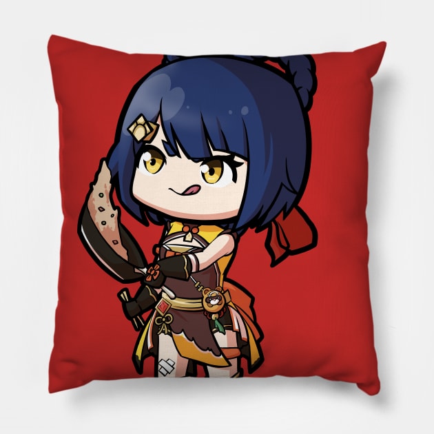 Chibi Xiangling - Genshin Impact Pillow by MangaXai