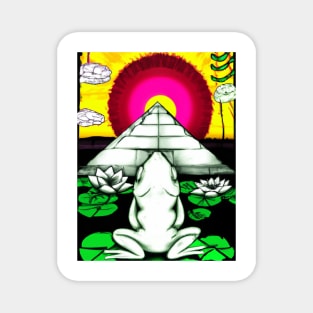 Frog at dawn in the land Of Pyramids Magnet