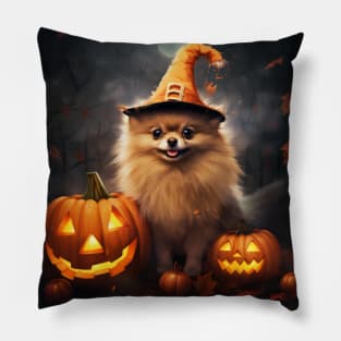 Pomeranian Halloween Pillow