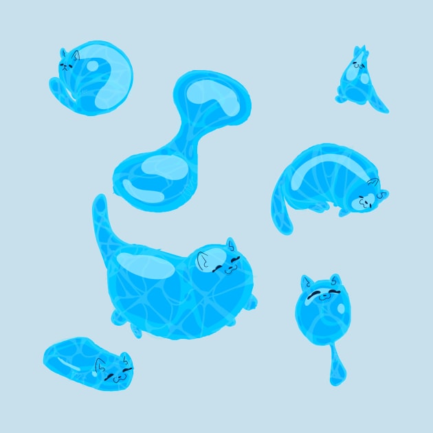 Water cat family! by MAC<3