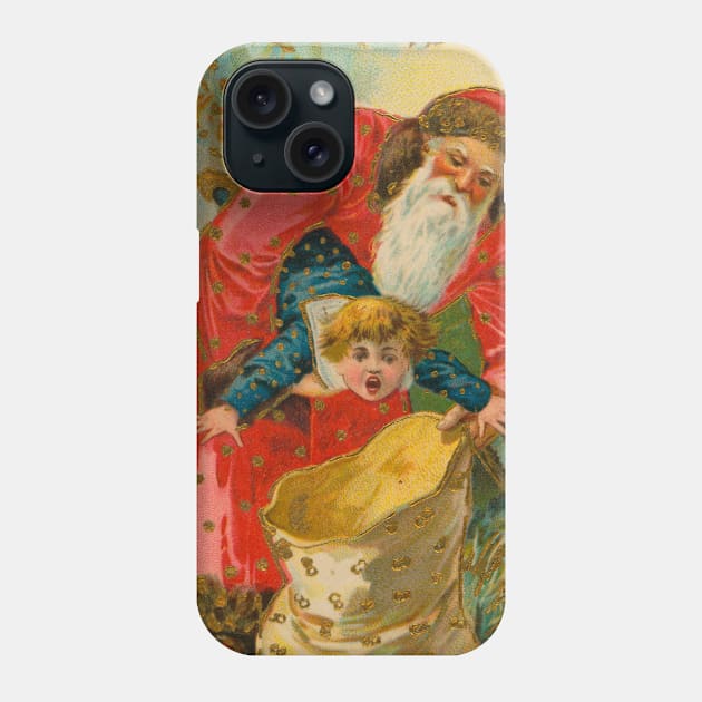 Vintage Santa Christmas Funny Phone Case by RetroSalt