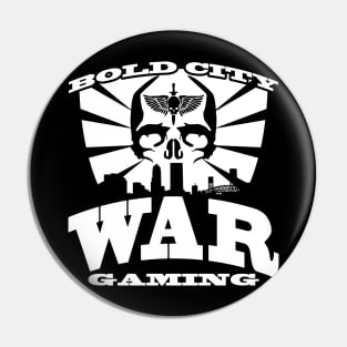 Black and White Emblem Pin