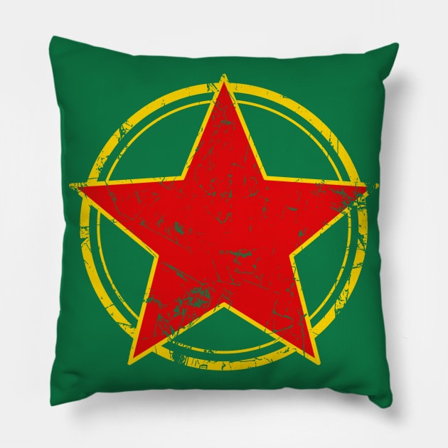 Red Star Emblem Pillow by TSHIRT PLACE