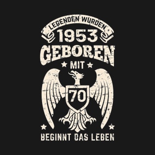 jahrgang 1953 Geburtstag Spruch Adler Falke T-Shirt