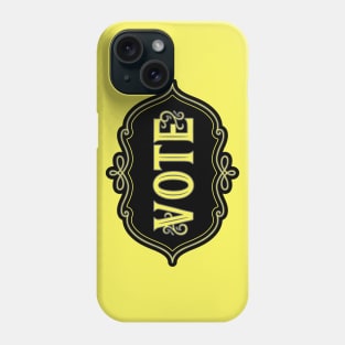 Vote Black Emblem Phone Case