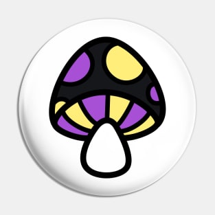 Non-Binary Mushroom Discrete Pride Flag Pin