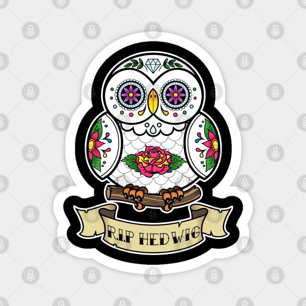 Hedwig Sugar Skull Magnet by Artpunk101