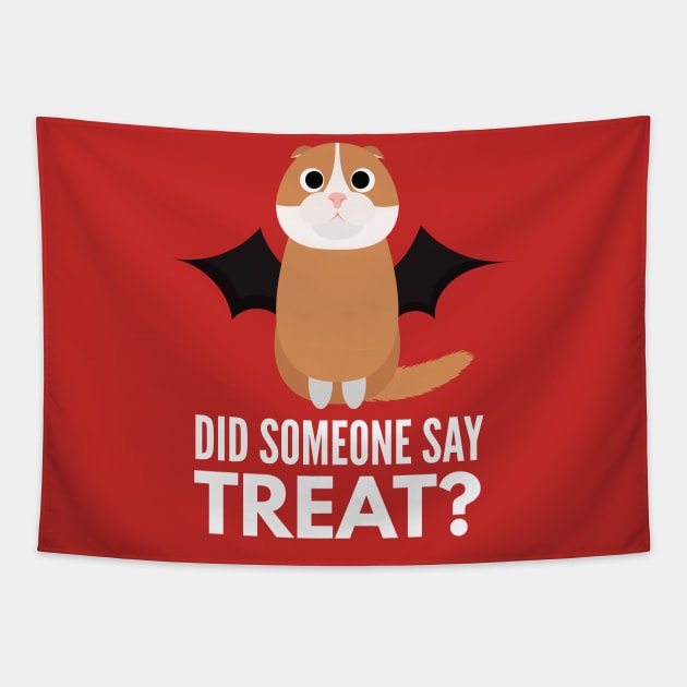 Scottish Fold Halloween Trick or Treat Tapestry by DoggyStyles