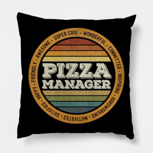 Vintage Pizza Manager Pillow