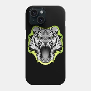 illustrated TIGER PRIDE series (greyscale & green) Phone Case