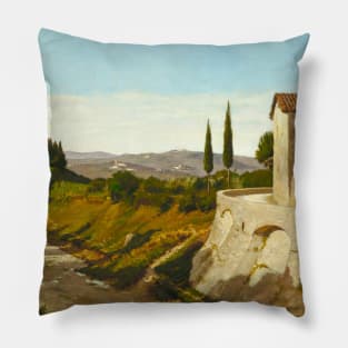 Fiesole by Elihu Vedder Pillow