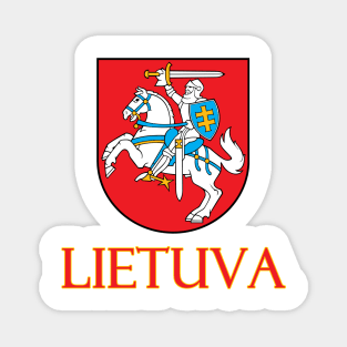 Lithuania - Coat of Arms Design (Lithuanian Text) Magnet