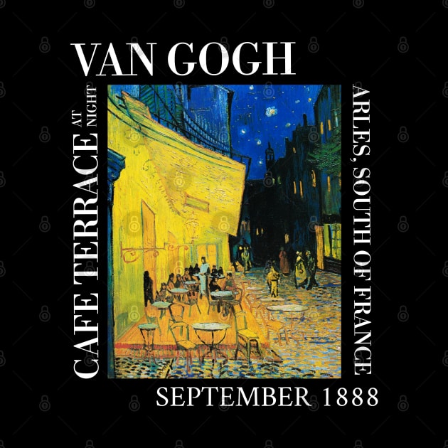 Cafe terrace at night - Van Gogh - Framed by title by Vincent Van Gogh T-Shirts