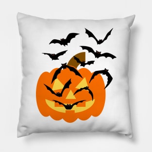 halloween scary evil pumpkin funny pumpkin head Pillow