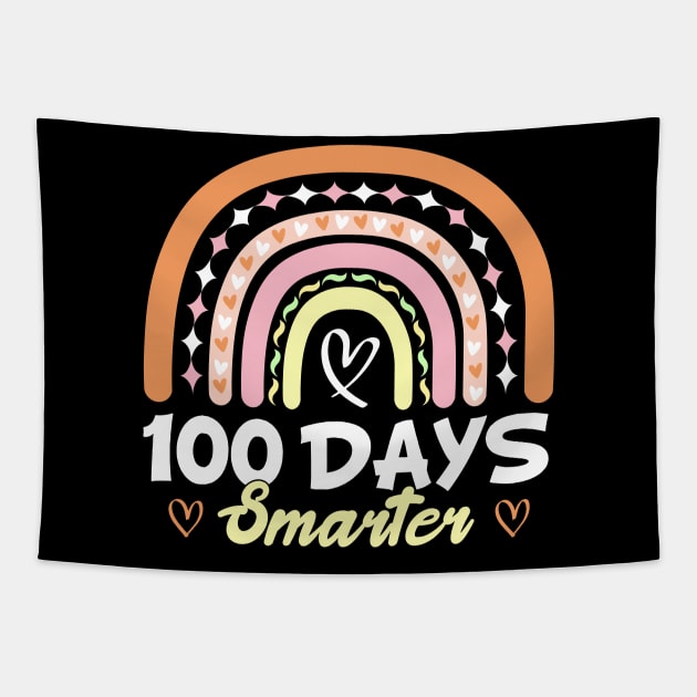 100 Days Smarter Gift For Kids Students And Teacher Tapestry by SbeenShirts