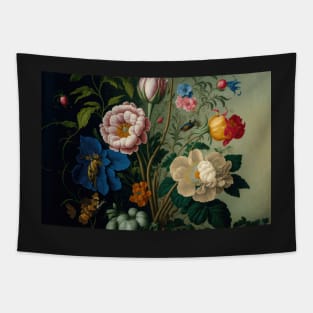 Floral Garden Botanical Print with flowers Tapestry