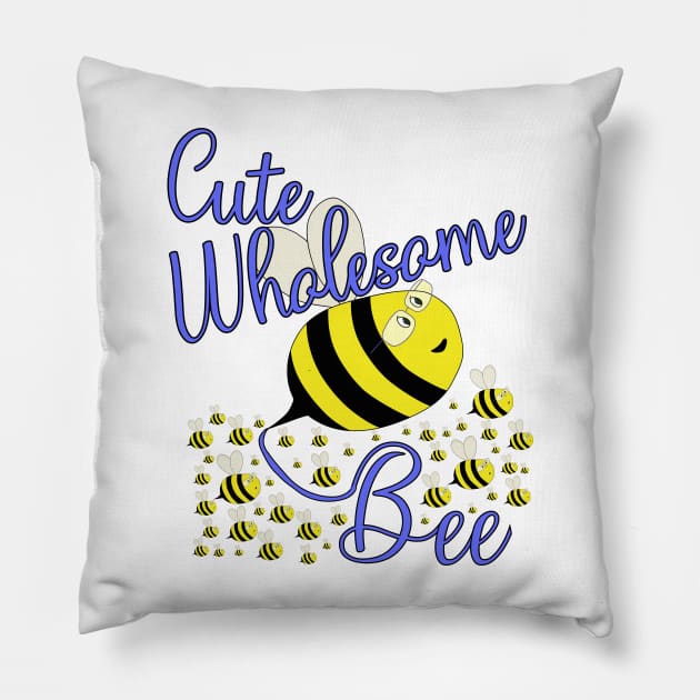 Cute Wholesome Bee Pillow by DiegoCarvalho