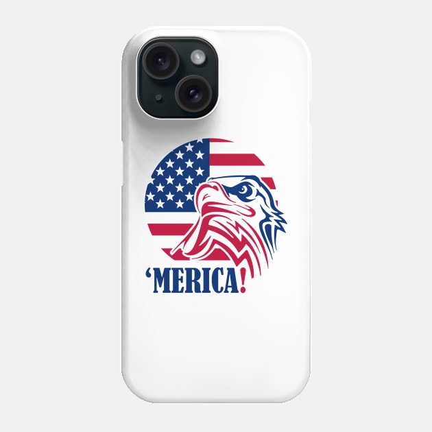 Patriotic eagle merica usa flag 4th of July outfit Phone Case by jodotodesign