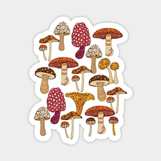 Doodles Mushrooms Magnet