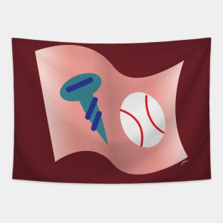 Screw Ball Flag Tapestry