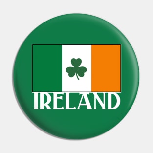 Luv Ireland Shamrock - Irish Flag Design (Green) Pin