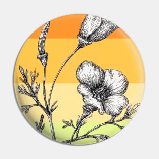 California Poppy Pin