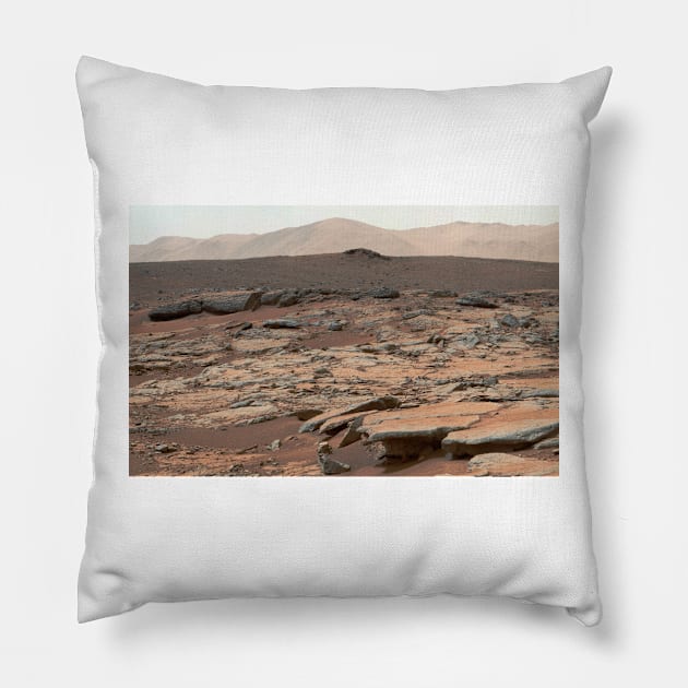 Erosion on Mars, Curiosity rover image (C023/5354) Pillow by SciencePhoto