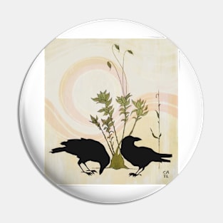 Moss and Crows Pin