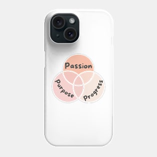 passion purpose progress Phone Case