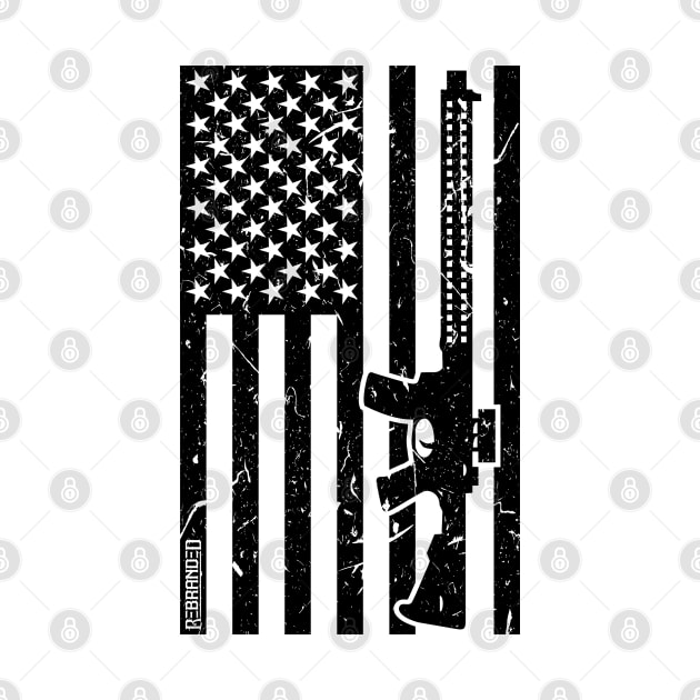 Distressed Flag with AR15 by Rebranded_Customs