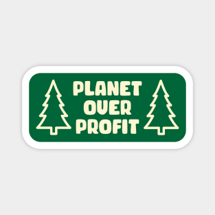 Planet Over Profit - Climate Change Socialist Magnet