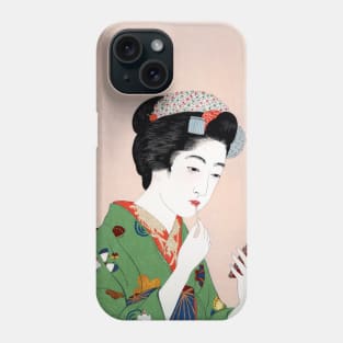 Japanese Woman doing Makeup Phone Case