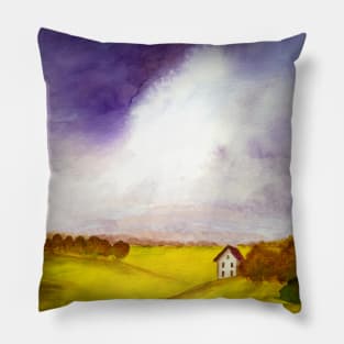 Dramatic light country landscape 1 Pillow