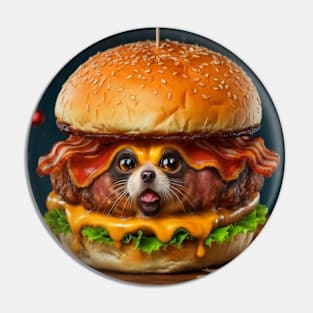 Pomeranian Cheeseburger Pin