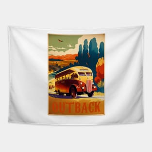 Outback Australia Roadtrip Vintage Travel Art Poster Tapestry