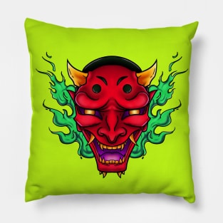 Hannya & Flames Pillow