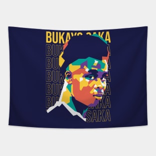 Bukayo Saka on WPAP art 1 Tapestry