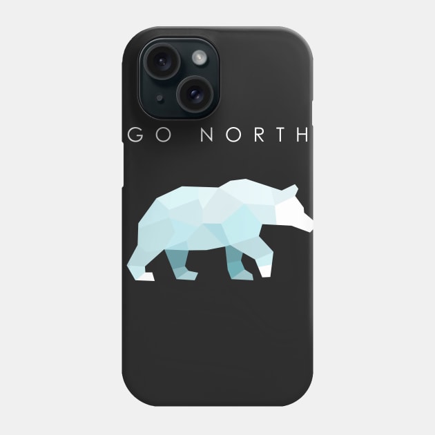 Go North - Polar bear (dark) Phone Case by MikeDrago