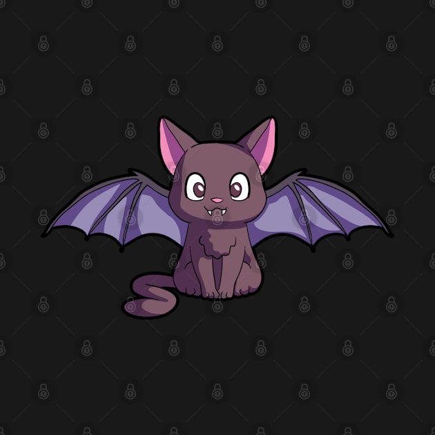 Cute Cat Bat Halloween Kitten Kitty Spooky Cat Wings by Blink_Imprints10