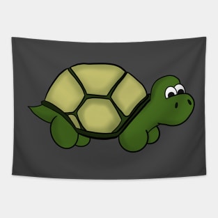 Cute Green Turtle Tapestry